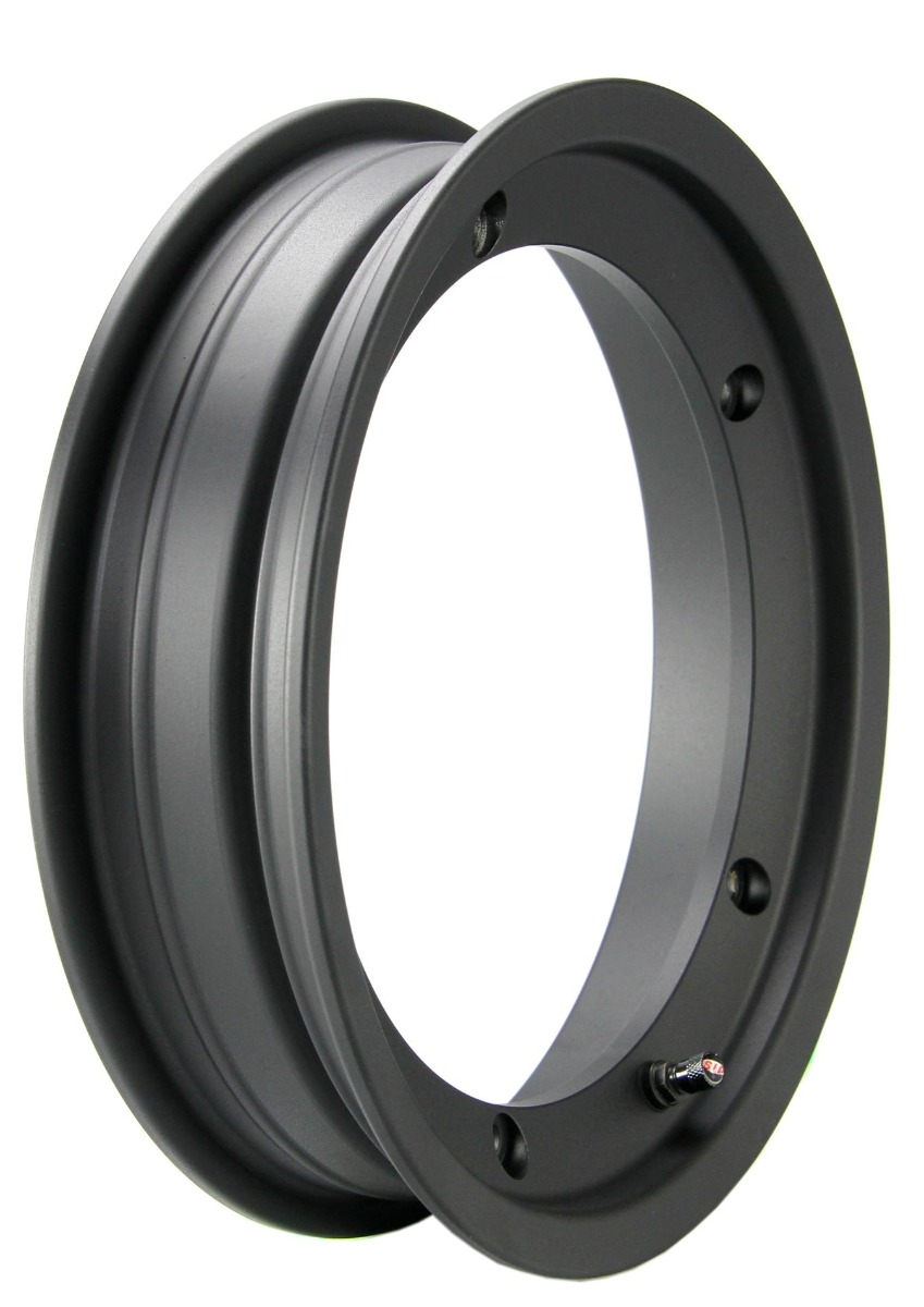 Wheel rim 10" split diamond spoke alloy black for Vespa PX by F.A Italia 