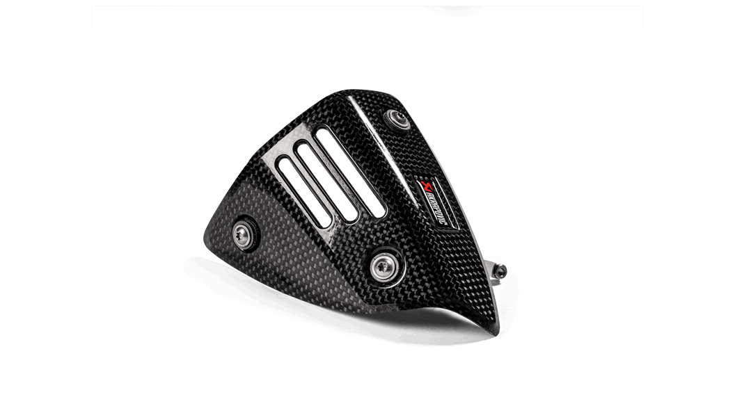 ScooterWest.com - Carbon Heat Shield for New Akrapovic Performance Exhaust  Vespa GTS