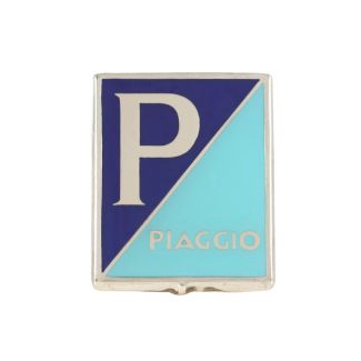 Piaggio Porcelain Badge W/Clips 1950's