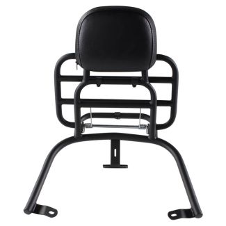 **MATTE BLACK** REAR FOLDING RACK W/ PASSENGER BACK REST & GRAB RAIL FOR VESPA PRIMAVERA & SPRINT