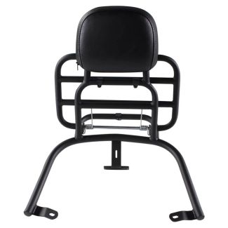 **MATTE BLACK** REAR FOLDING RACK W/ PASSENGER BACK REST AND GRAB RAIL FOR VESPA GTS 250 300 HPE HPE2