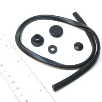 CARB AIRBOX RUBBER KIT (SUMMER AND MIXTURE PLUGS, AIRBOX LID GASKET, IDLE SCREW GROMMET, OVERFLOW RING)