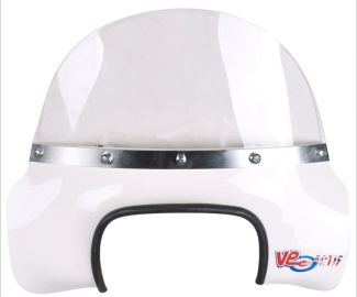 MOD STYLE FLYSCREEN WINDSHIELD IN WHITE- ROYAL ALLOY GT150