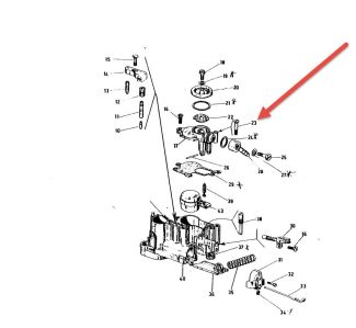 COUNTERSUNK SCREW FOR CARB FLOAT TOP LONGER ONE  EARLY 60'S - SI 20/15 SI 20/17