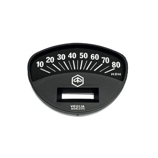 80MPH SPEEDO FACEPLATE FOR RALLY-BLACK