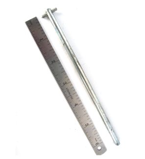 USED FUEL CONTROL ROD FOR USA MODELS - PINCHED "C" ON ONE SIDE - "T" ON THE OTHER