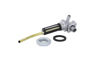 FUEL TAP ASSY (MOST VINTAGE VESPAS 1960'S-1983 WITHOUT FUEL GAUGE) NUT & PACKING INCLUDED (087355 087536 087910 092652 180056)
