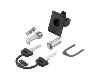 BLACK GLOVE BOX LOCK WITH HOUSING VLX VSX PX125 PX150 PX200 (1984-1999)