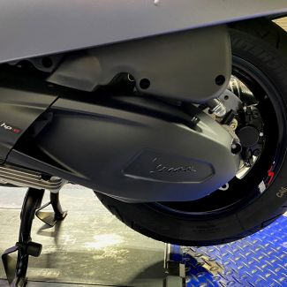 *MATTE BLACK*  PLASTIC OUTER BELT COVER - VESPA GTS/GTV 300 HPE HPE2 2020-2025