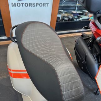 SOLO SEAT GTV HPE2 **PLEATED GRAY/BLACK WITH ORANGE STICHING** 2024 (FITS 2015-) (1B009579000C1)