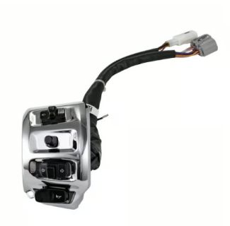 CHROME LEFT SIDE HANDLE BAR SWITCH ASSEMBLY (HI/LO, JOYSTICK, TURN, HORN) VESPA GTS 300 HPE2 GTS310 2023-