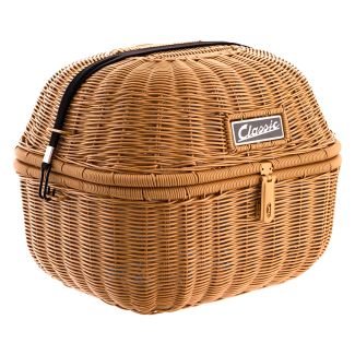 Classic Wicker Top Case PICNIC Basket w/INNER BAG *TAN LIGHT BROWN*