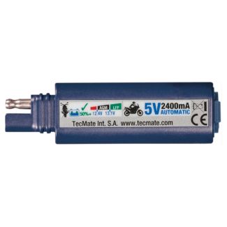 POWER SOURCE USB 2.1 AMP CONNECTS TO BATTERY TENDER SAE LEAD AUTO SHUTOFF & BATTERY METER.