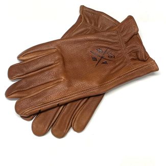 Highway 21 Louie Deerskin Leather Gloves BROWN