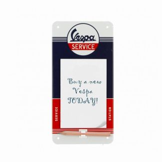 MAGNETIC NOTE PAD  VESPA SERVICE  METAL 4" X 8"