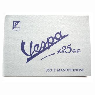 1951 to 1952 Vespa 125 Owners Manual