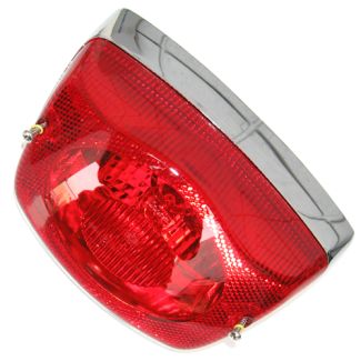 TAILLIGHT ASSEMBLY W/CHROME RIM ORIGINAL VESPA LX LXV S 50-150