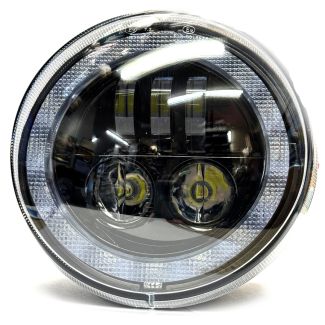 HEADLIGHT ASSY LED PROJECTOR STYLE FOR GTV (SEI GIORNI) WITH ANGEL EYE RUNNING LIGHTS 2006-2022