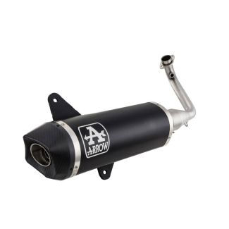 *BLACK* *ARROW* VESPA GTS/GTV/SUPER 300 2023 AND NEWER HPE2 PERFORMANCE EXHAUST (MUFFLER AR53536AKR)