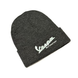 VESPA MOTORSPORT BEANIE **GREY** ONE SIZE FITS ALL