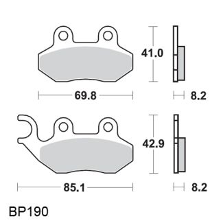 Front Brake Pads Genuine Buddy 125/150/170I Hooligan 170i (C240C2300000)