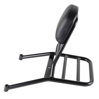 BUDDY BLACK REAR RACK WITH PASSENGER BACK REST.  - 50-170CC ALL BUDDY