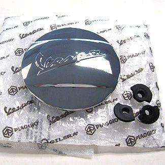 Original Chrome Plastic Vespa Clutch Nut/Engine Case Cover