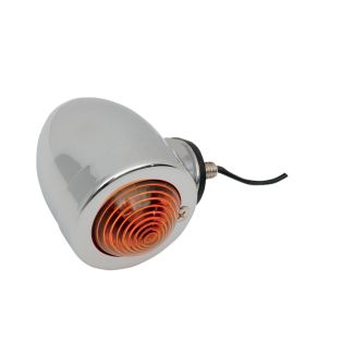 2" CHROME BULLET RUNNING LIGHTS WITH AMBER LENS