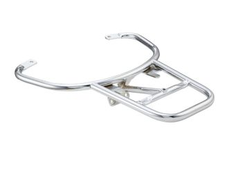 FA ITALIA **CHROME** FLAT RACK (FOR TOP CASE) WITH GRAB RAIL VESPA LX50/150 S50/150