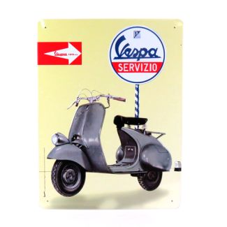 Vespa Service Metal Sign by Forme