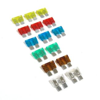 15 pc. Blade Fuse Set (MOST MODERN VESPA AND PIAGGIO 496404 CM225730 252945 290860 292507 582930)