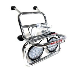 *CHROME* CUPPINI RALLY STYLE FRONT FIXED RACK WITH SPOT LIGHTS VESPA GTS SUPER 300 HPE2 GTS310