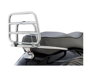 **CHROME** FA ITALIA REAR FOLDING RACK W/ GRAB RAIL VESPA GTS HPE HPE2 (623977)