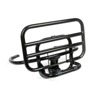 **BLACK** PIAGGIO REAR FOLDING RACK W/ GRAB RAIL GTS GTV HPE HPE2 (623977 1B002106 1B000681)