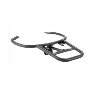 *BLACK* FA ITALIA Flat Top Case Rear Rack w/Grab Rail for Vespa GTS GTV 300 SUPER HPE2 GTS310 (657081)