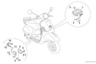 Vespa GTS 250ie Regulator & HT Coil
