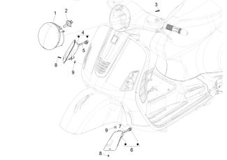 Vespa GTS 300ie ABS Headlight & Front Turn Signals 2015-2019