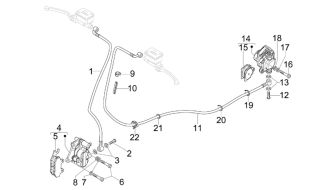 Vespa GTS 200/250/300ie Calipers & Brake Hoses 2004-2014
