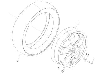 Vespa GTS 250/300ie Front Wheel 2005-Current