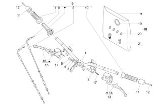 Vespa GTS250/300ie Handle Bars & Master Cylinders 2006-2019