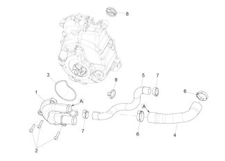 Vespa & Piaggio 250/300cc Water Pump Cover 2006-Current