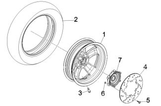 Vespa GTS 250/300ie Rear Wheel 2005-2014