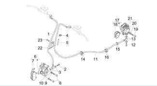 Vespa GTV 250/300ie Calipers & Brake Hoses 2006-2014
