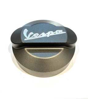 *GREY* CNC MACHINED ALUMINUM TWIST-ON FUEL/GAS CAP FOR GAS TANK