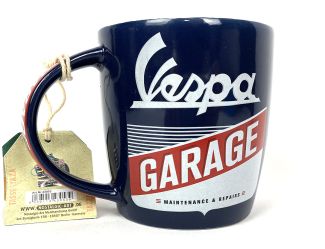 VESPA GARAGE CERAMIC COFFEE MUG 12 OZ MADE IN GERMANY