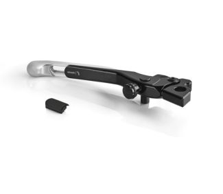 RIGHT SPORT BRAKE LEVER RIZOMA BLACK/SILVER ANODISED ADJUSTABLE PLUS VESPA GTS/GTS 2005-2022 (EACH) **CLOSEOUT**
