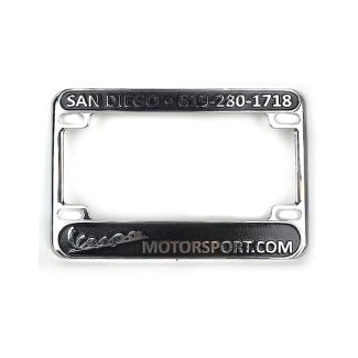 Vespa Motorsport Chrome/BLACK License Frame