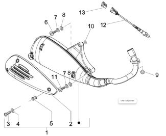 Vespa LX/LXV/S 150ie Exhaust Assembly