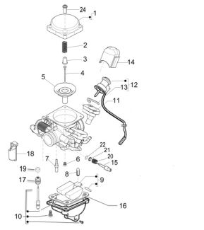 Vespa & Piaggio 150cc 2V Leader Carburetor parts 2006-2019