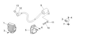 Vespa LX/LXV/S 150 Regulator, CDI & HT Coil 2006-2009